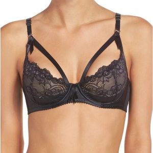 Dita Von Teese Madame X underwire bra Black Lace 34C Lingerie